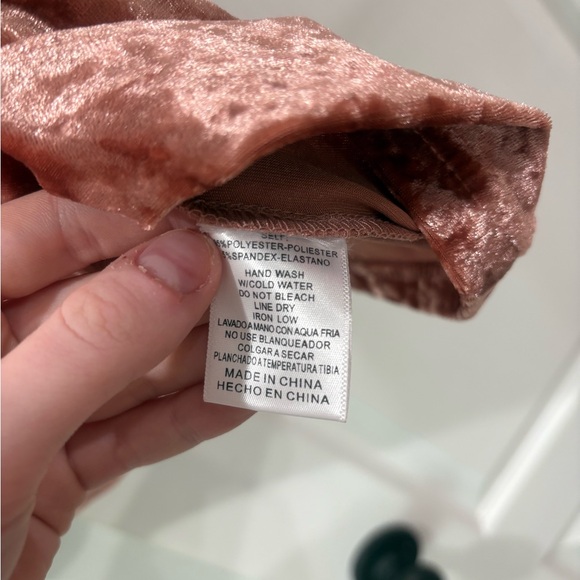 Listicle Women’s Velvet Shirt in Warm Brown - Picture 4 of 4